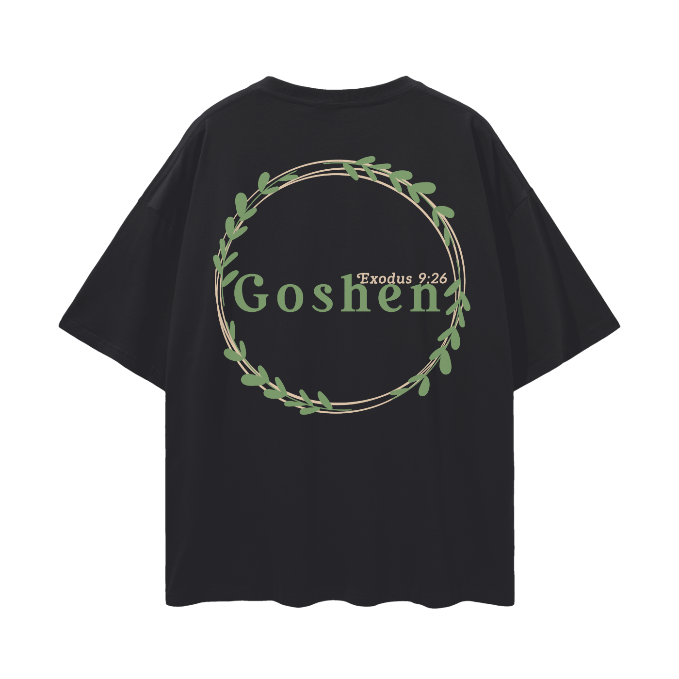 Goshen Exodus 9:26 black back of T-shirt